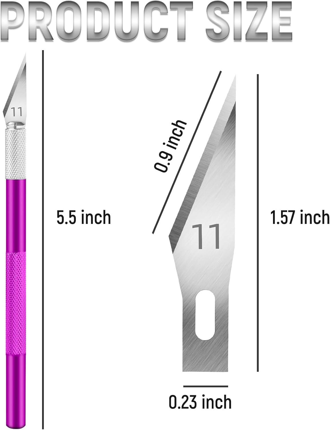 image:image10 Pack Exacto Knife Set Precision Craft Knife Hobby Knife Art Knife with Sharp Blades for Paper Cutting Carving Scrapbooking and DIY PurplePurple