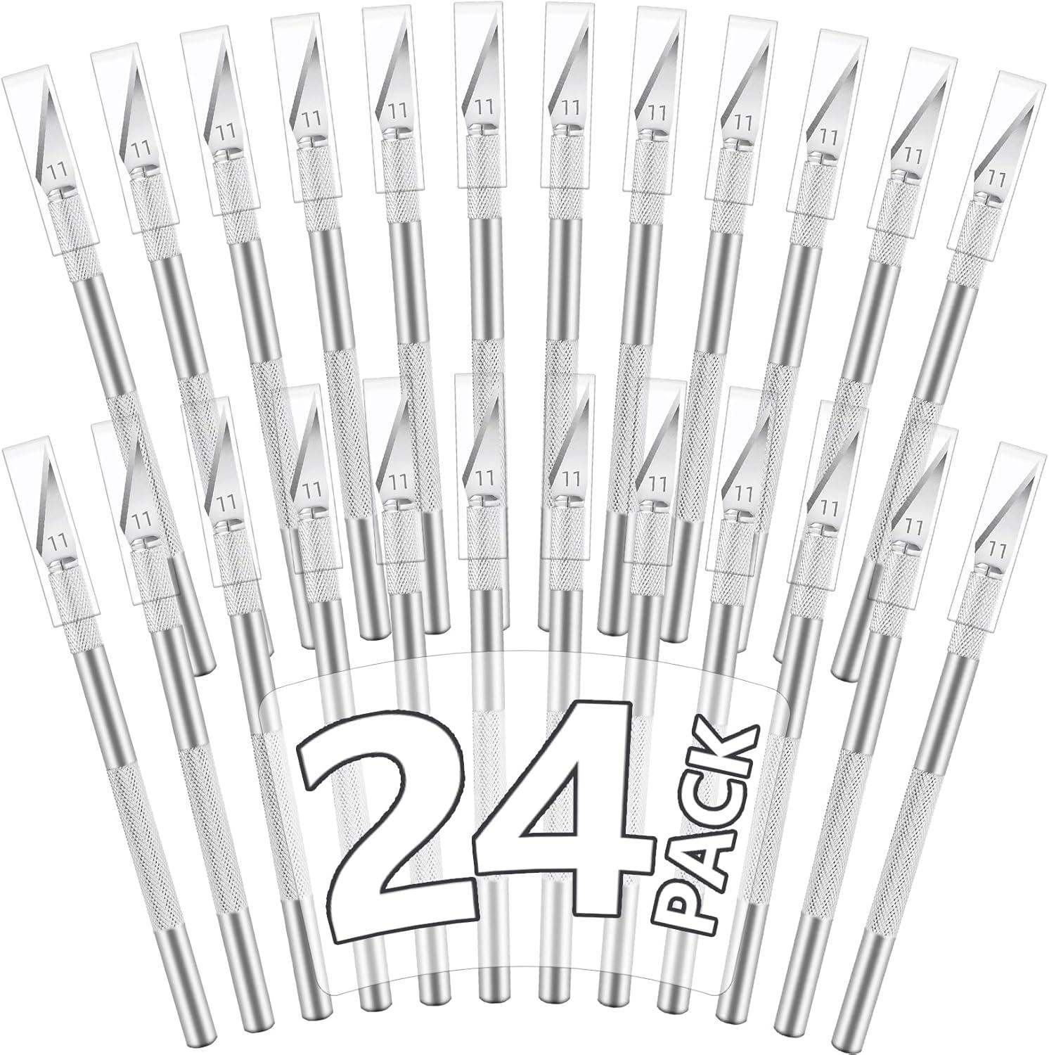 image:image10 Pack Exacto Knife Set Precision Craft Knife Hobby Knife Art Knife with Sharp Blades for Paper Cutting Carving Scrapbooking and DIY PurpleSilver