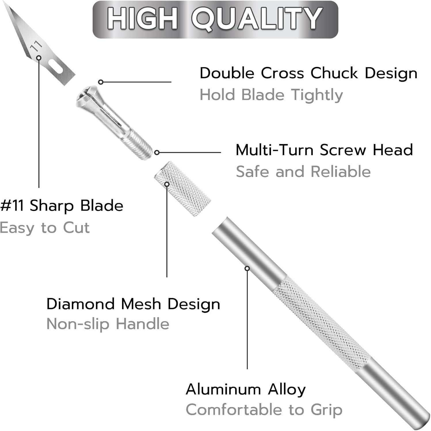 image:image10 Pack Exacto Knife Set Precision Craft Knife Hobby Knife Art Knife with Sharp Blades for Paper Cutting Carving Scrapbooking and DIY PurpleSilver