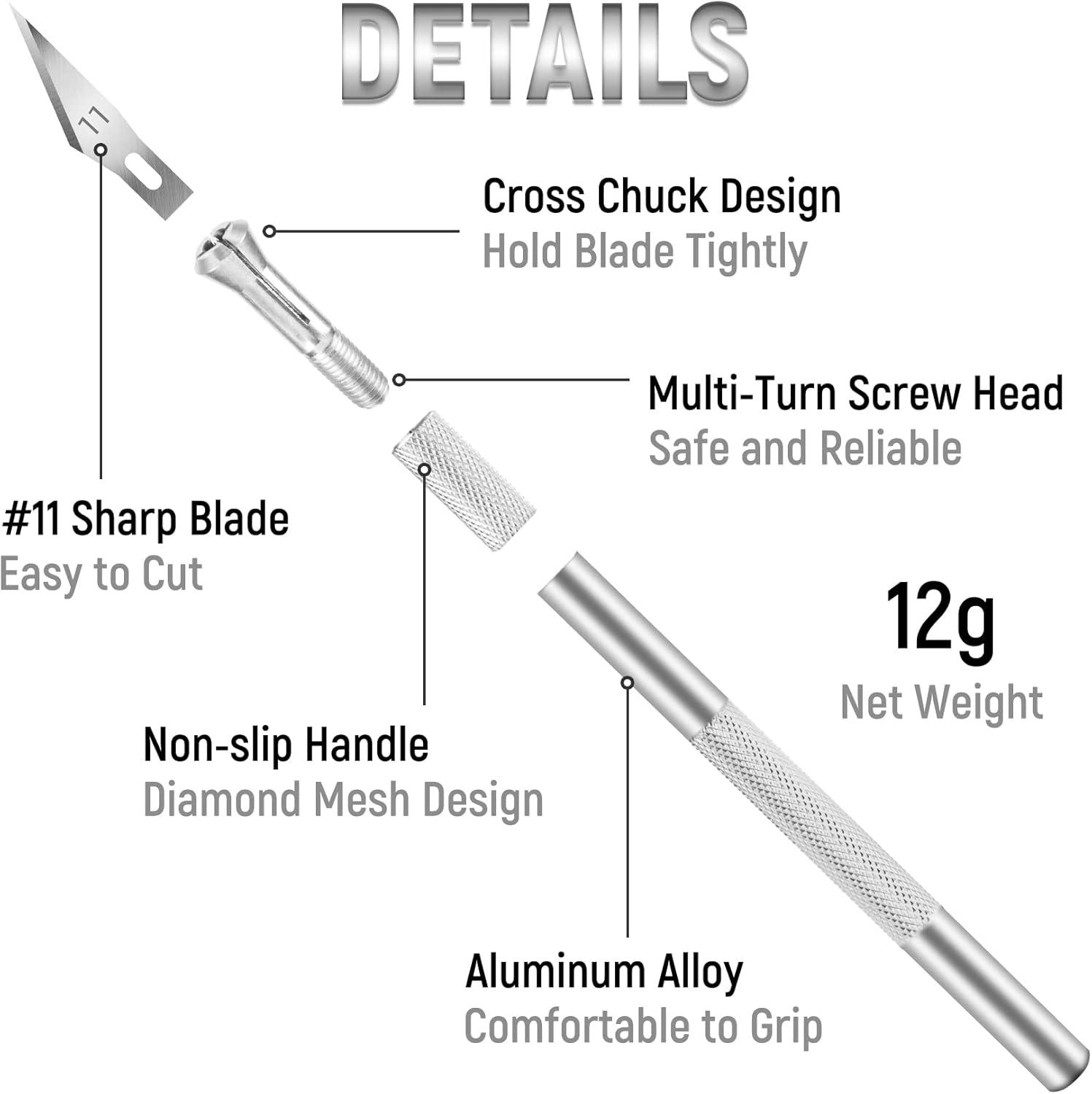 image:image10 Pack Exacto Knife Set Precision Craft Knife Hobby Knife Art Knife with Sharp Blades for Paper Cutting Carving Scrapbooking and DIY PurpleSilver