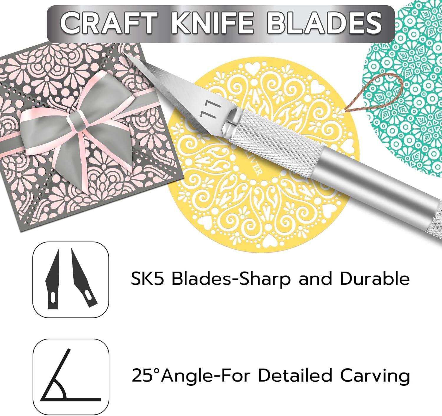 image:image10 Pack Exacto Knife Set Precision Craft Knife Hobby Knife Art Knife with Sharp Blades for Paper Cutting Carving Scrapbooking and DIY PurpleSilver