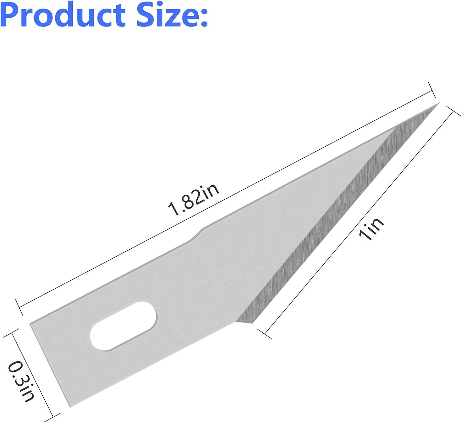 image:image100 Pack Craft Hobby Blades 2 Craft Knife Blades Refill Hobby Knife Replacement Blade with Storage Box for Art and Crafting Scrapbooking Supplies Cutting Caving Stencil2