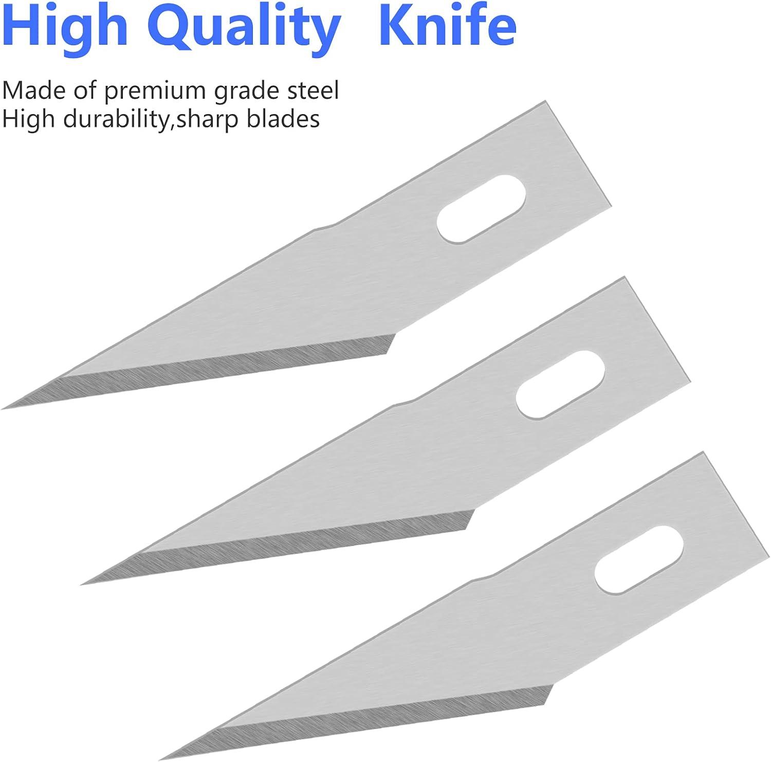 image:image100 Pack Craft Hobby Blades 2 Craft Knife Blades Refill Hobby Knife Replacement Blade with Storage Box for Art and Crafting Scrapbooking Supplies Cutting Caving Stencil2
