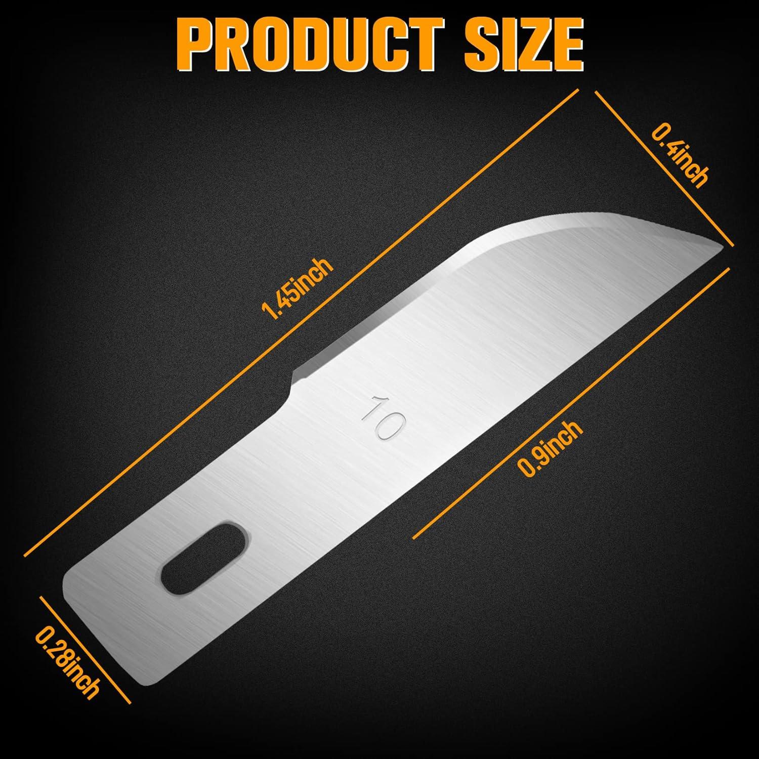 image:image100 Pack Hobby Blades Set 17 Craft Knife Blades Refill Hobby Knife Replacement Blade with Storage Box for Art and Craft Scrapbooking Supplies Cutting Caving10