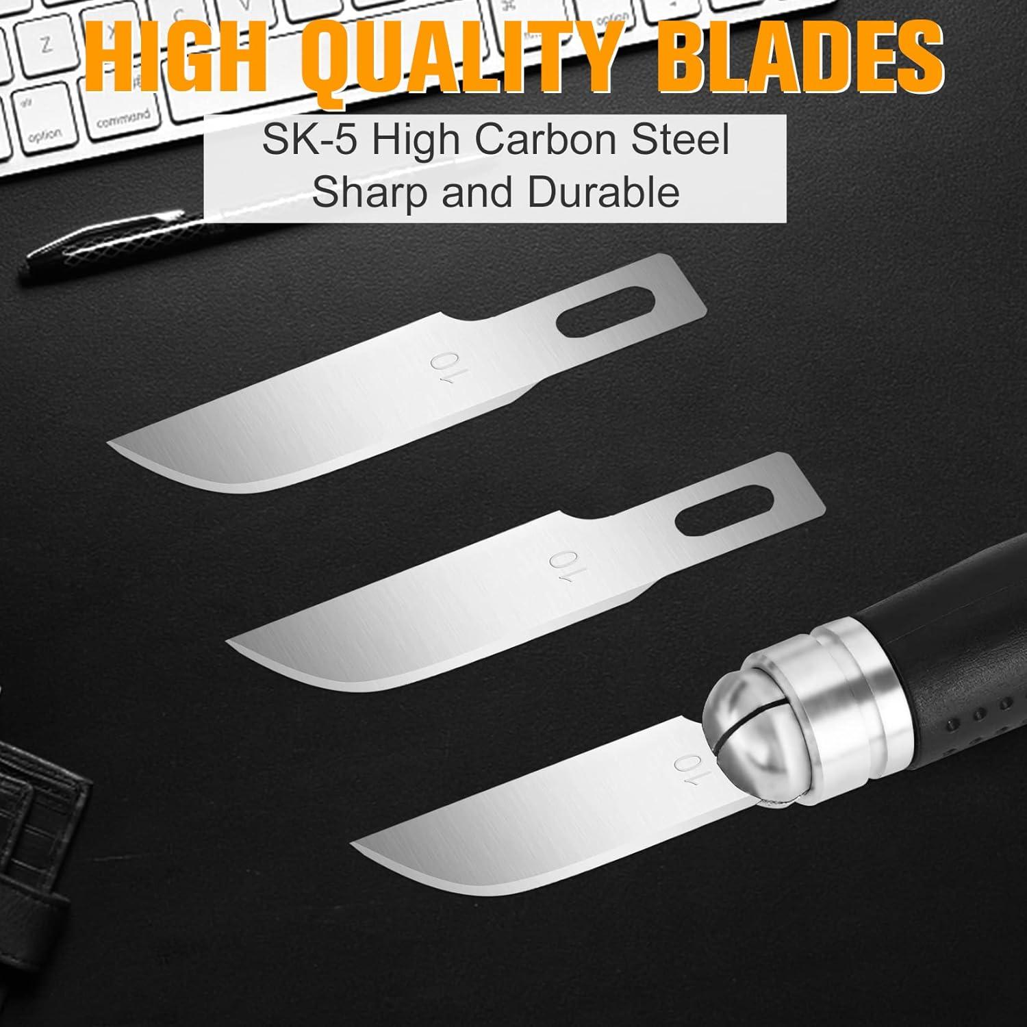 image:image100 Pack Hobby Blades Set 17 Craft Knife Blades Refill Hobby Knife Replacement Blade with Storage Box for Art and Craft Scrapbooking Supplies Cutting Caving10