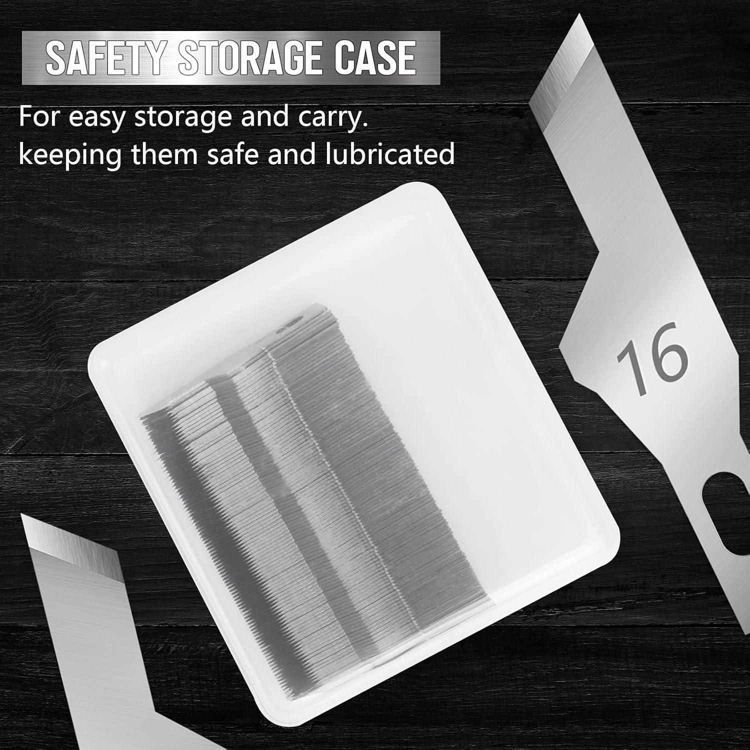 image:image100 Pack Hobby Blades Set 17 Craft Knife Blades Refill Hobby Knife Replacement Blade with Storage Box for Art and Craft Scrapbooking Supplies Cutting Caving16