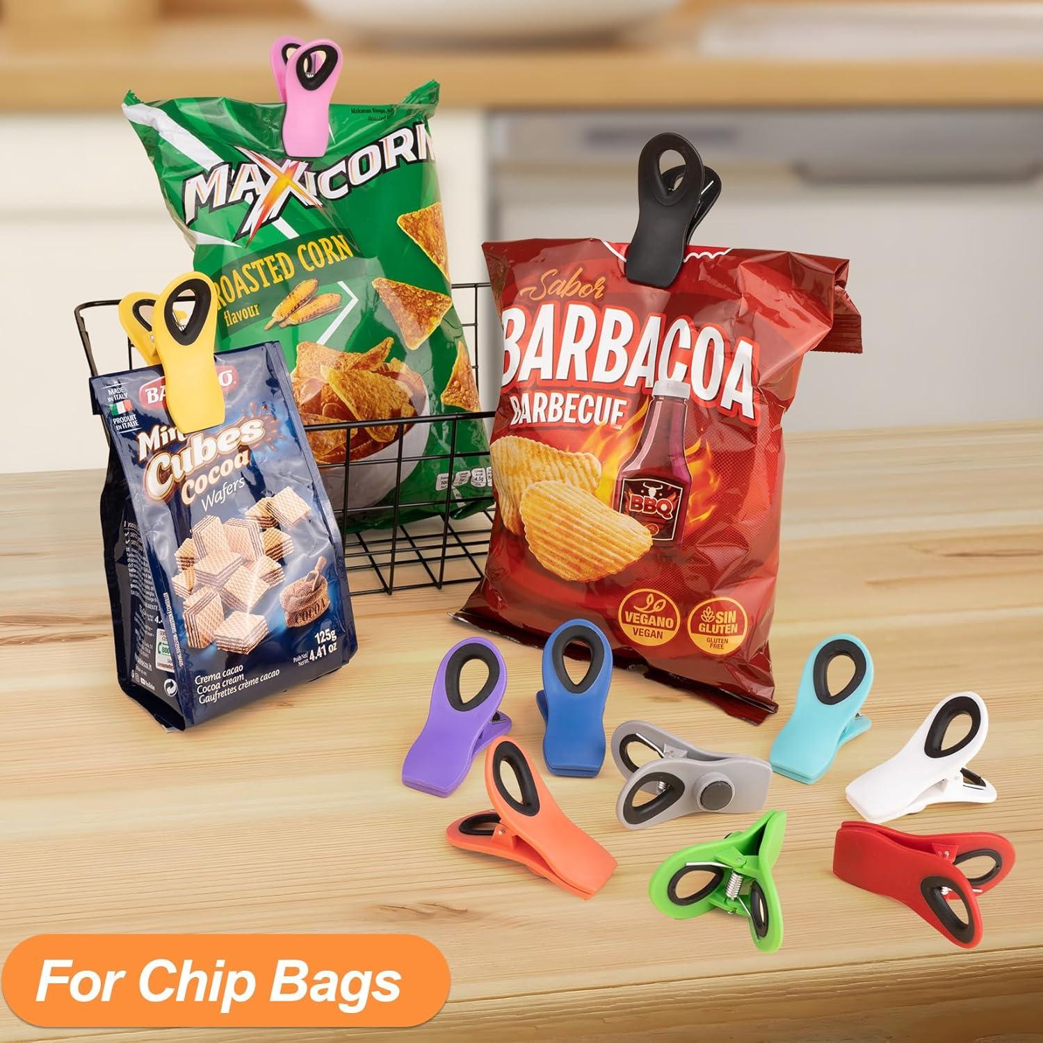 image:image16 Pack Chip Clips Bag Clips Office Paper Clamps Multicolor Magnetic Clip for Food Packages Multipurpose Plastic Clip for Food Snack Refrigerator Kitchen Paper Binder Clips20 Packmr2