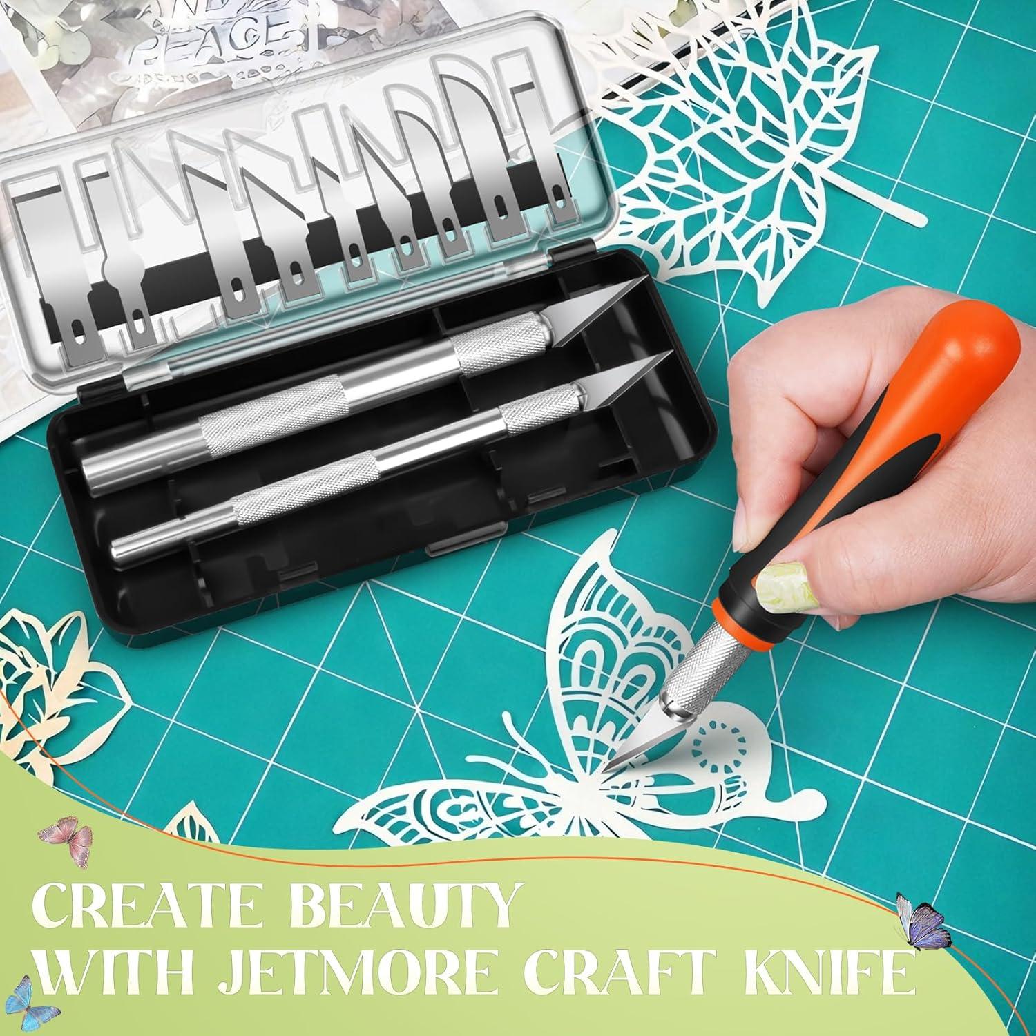image:image16 Pcs Exacto Knife Set 3 Craft Knife and 13 SK5 Steel Blades Precision Hobby Knife for Carving Modeling DIY Scrapbooking and Art ProjectsOrange