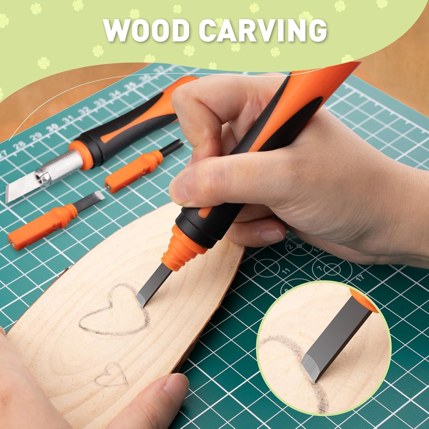 image:image16 Pcs Exacto Knife Set 3 Craft Knife and 13 SK5 Steel Blades Precision Hobby Knife for Carving Modeling DIY Scrapbooking and Art ProjectsOrange22pcs