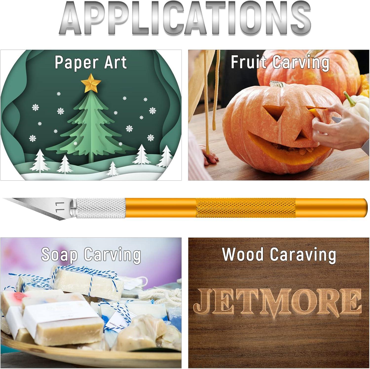 image:image24 Pack Exacto Knife Set Craft Knife Precision Hobby Knife Kit for DIY Cutting Pumpkin Carving Trimming ScrapbookingMulticolored