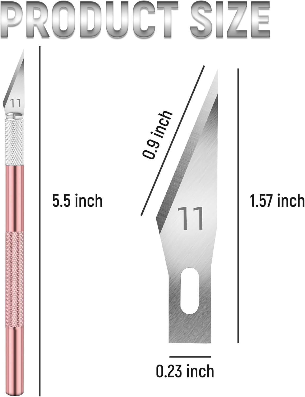 image:image24 Pack Exacto Knife Set Craft Knife Precision Hobby Knife Kit for DIY Cutting Pumpkin Carving Trimming ScrapbookingPink