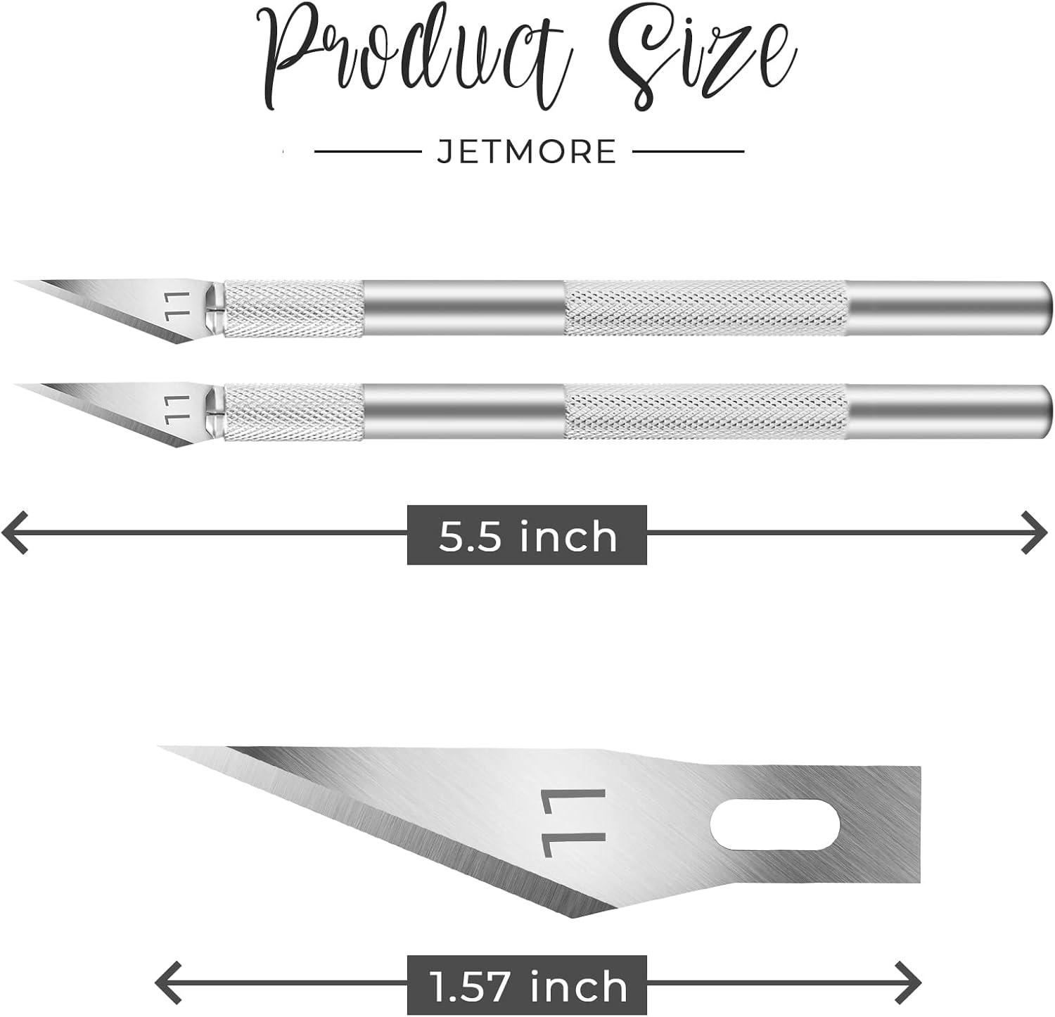 image:image72 Pack Craft Knife Exacto Knife Steel Hobby Knife Precision 2 Handles Knifes with 70pcs 11 Hobby Knife Blades with Storage Case Craft Knife Kit for DIY Art Work Cutting Carving