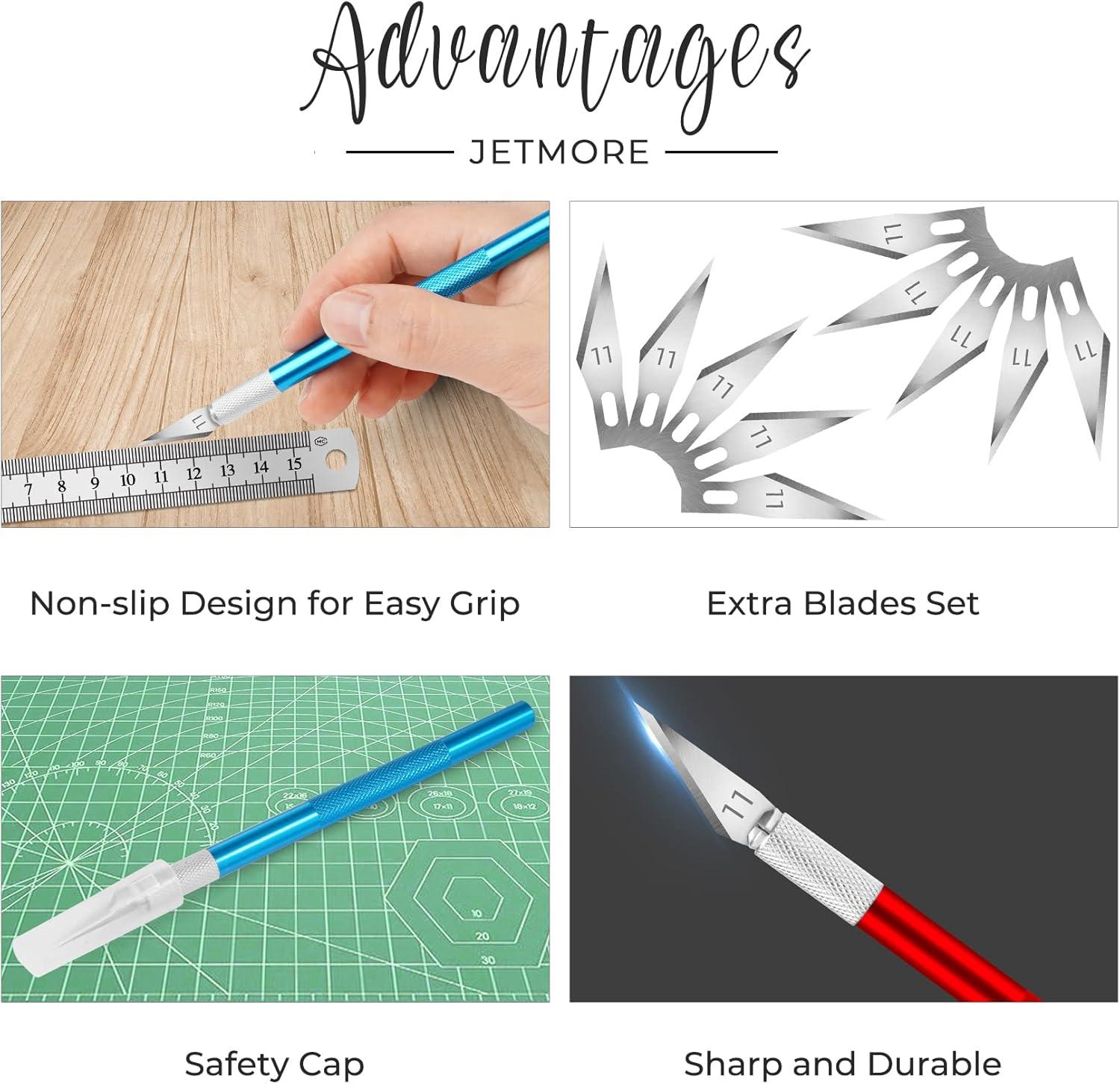 image:image72 Pack Exacto Knife Craft Knife Kit Precision Hobby Knife Exacto Knife Set 2 Handles Knifes amp 70pcs 11 Hobby Knife Blades with Storage Case for DIY Art Work Cutting Carving