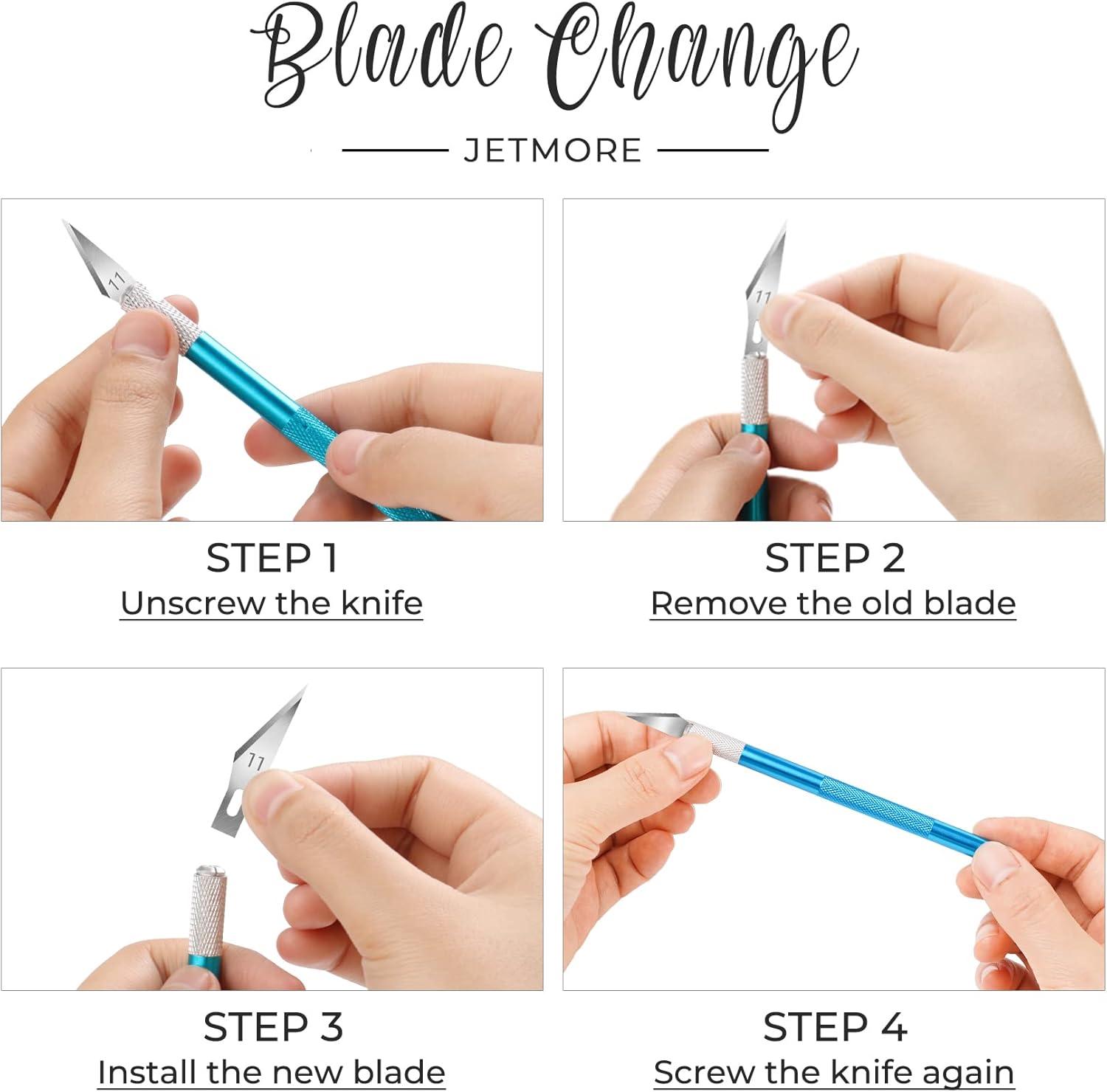 image:image72 Pack Exacto Knife Craft Knife Kit Precision Hobby Knife Exacto Knife Set 2 Handles Knifes amp 70pcs 11 Hobby Knife Blades with Storage Case for DIY Art Work Cutting Carving