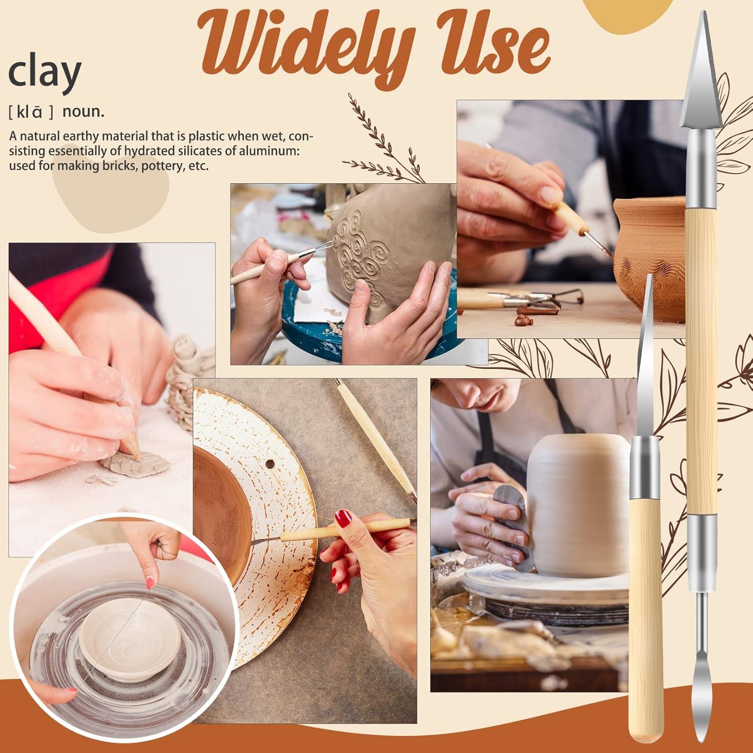 image:imageJetmore 12 Pack Clay Tools Kit Pottery Tools amp Sculpting Tools Polymer Modeling Clay Cutters Sculpture Set for Carving Ceramics Molding DIY35 Pack