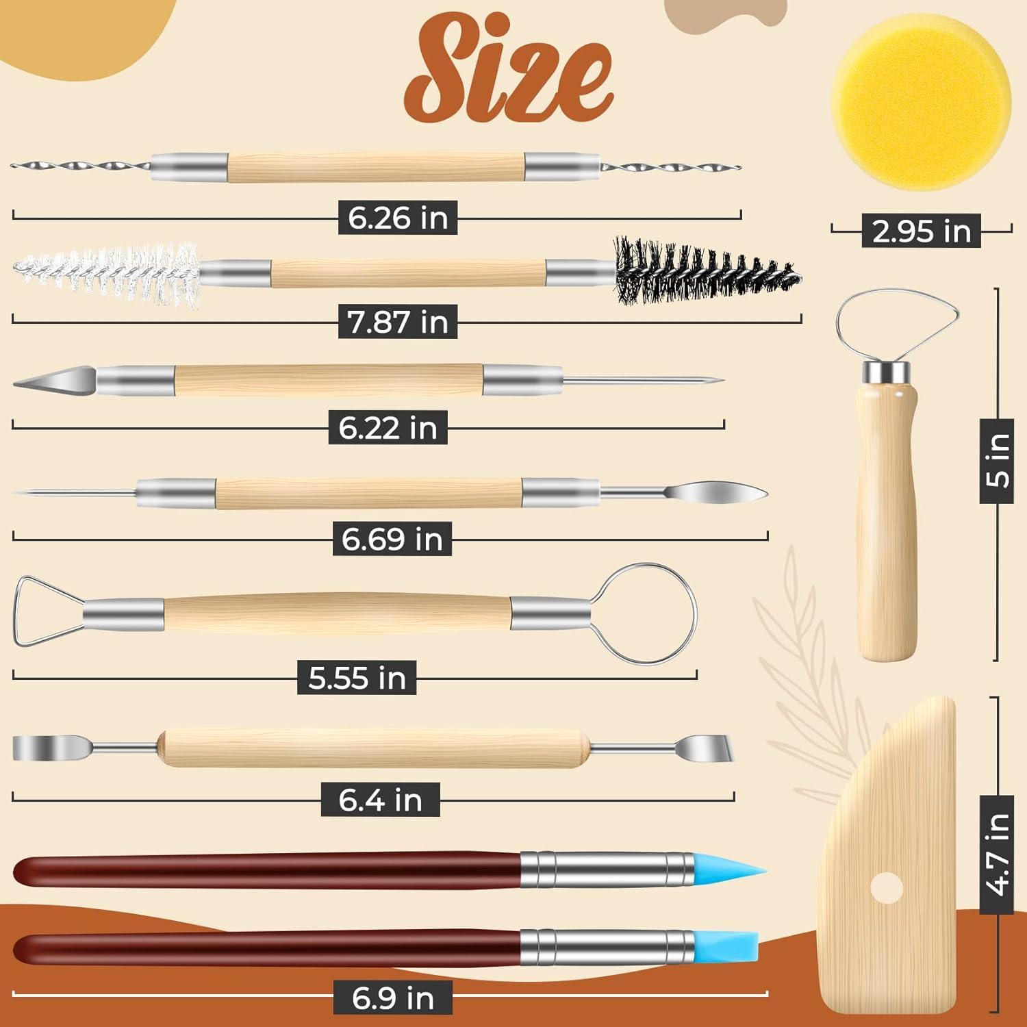 image:imageJetmore 12 Pack Clay Tools Kit Pottery Tools amp Sculpting Tools Polymer Modeling Clay Cutters Sculpture Set for Carving Ceramics Molding DIY35 Pack