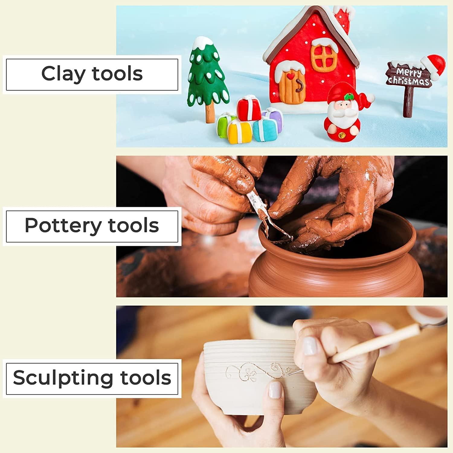 image:imageJetmore 12 Pack Clay Tools Kit Pottery Tools amp Sculpting Tools Polymer Modeling Clay Cutters Sculpture Set for Carving Ceramics Molding DIY6 Pack