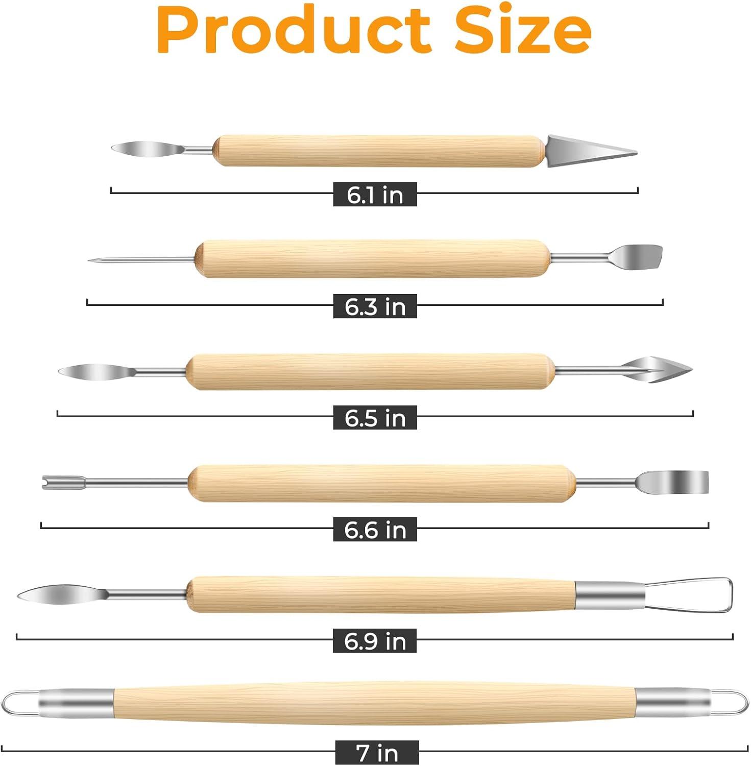 image:imageJetmore 35 Pack Clay Tools Kit Pottery Tools amp Sculpting Tools Polymer Modeling Clay Cutters Sculpture Set for Carving Ceramics Molding DIY6 Pack