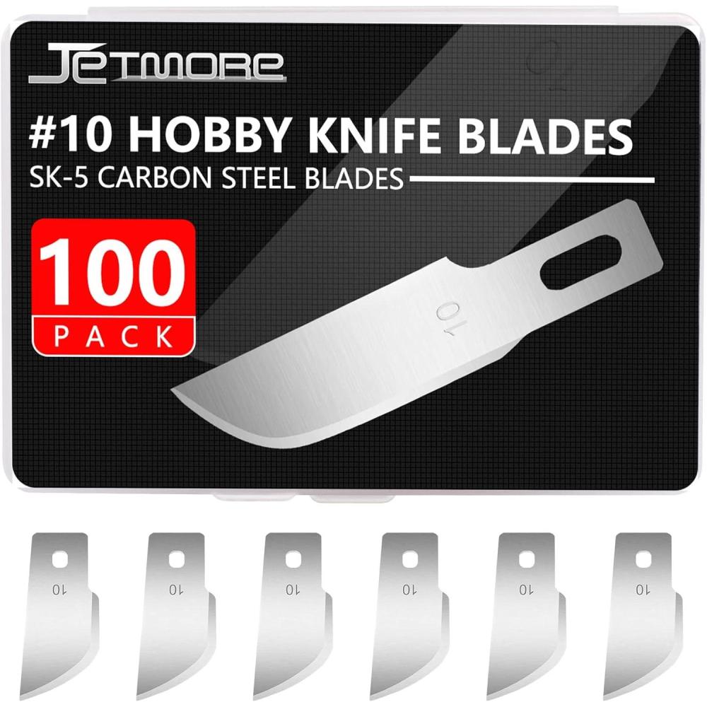 image:image100 Pack Hobby Blades Set 17 Craft Knife Blades Refill Hobby Knife Replacement Blade with Storage Box for Art and Craft Scrapbooking Supplies Cutting Caving10