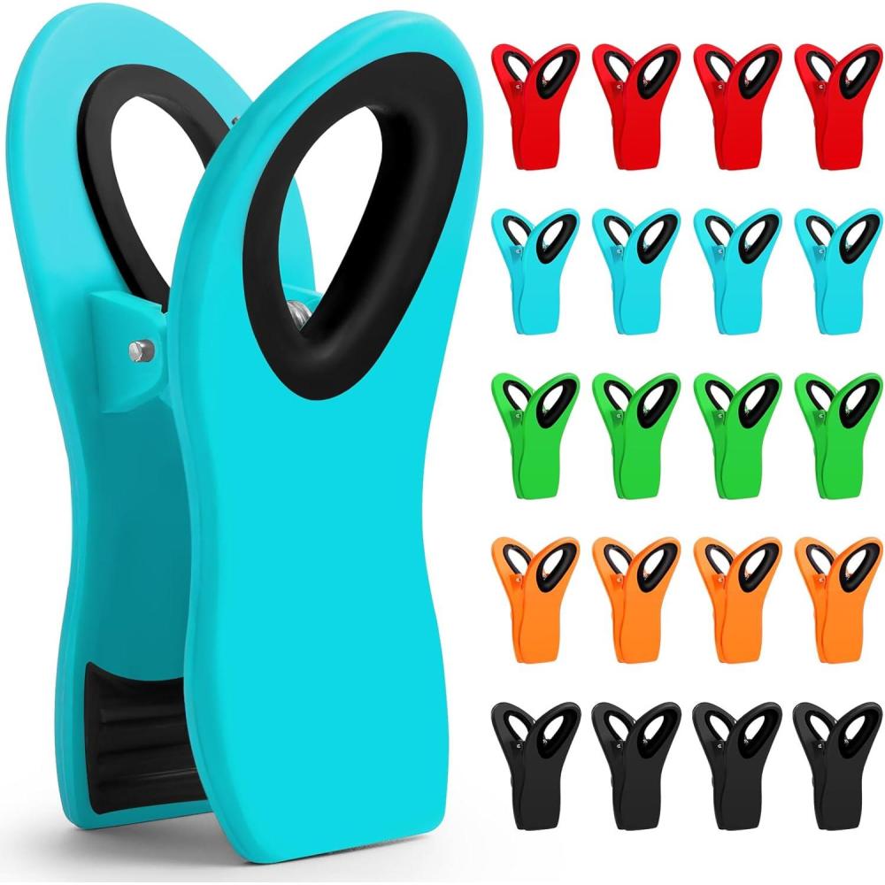 image:image12 Pack Chip Clips Bag Clips Magnetic Bag Clip for Food Storage Heavy Duty Plastic Food Clip for Chips Snack Kitchen Refrigerator Garden Sewing Fabric Clothes Pins20 Packmr1