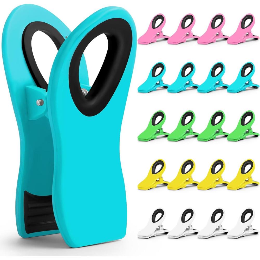 image:image16 Pack Chip Clips Bag Clips Office Paper Clamps Multicolor Magnetic Clip for Food Packages Multipurpose Plastic Clip for Food Snack Refrigerator Kitchen Paper Binder Clips20 Packmr2