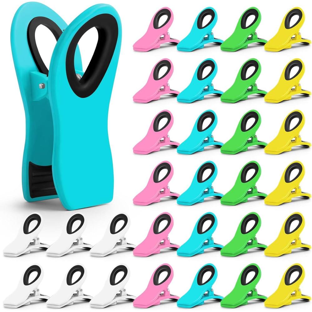 image:image16 Pack Chip Clips Bag Clips Office Paper Clamps Multicolor Magnetic Clip for Food Packages Multipurpose Plastic Clip for Food Snack Refrigerator Kitchen Paper Binder Clips30 Packmr2