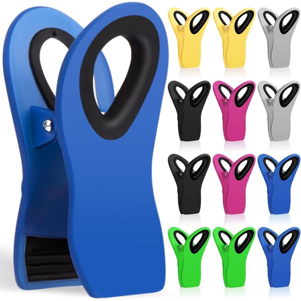 image:image16 Pack Chip Clips Bag Clips Office Paper Clamps Multicolor Magnetic Clip for Food Packages Multipurpose Plastic Clip for Food Snack Refrigerator Kitchen Paper Binder Clips12 Packmr2