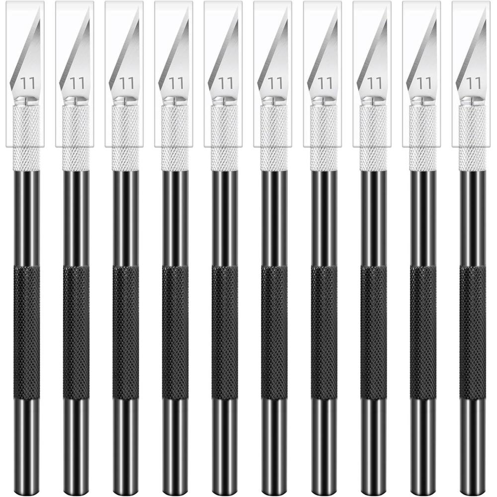 image:image24 Pack Exacto Knife Set Craft Knife Precision Hobby Knife Kit for DIY Cutting Pumpkin Carving Trimming ScrapbookingBlack