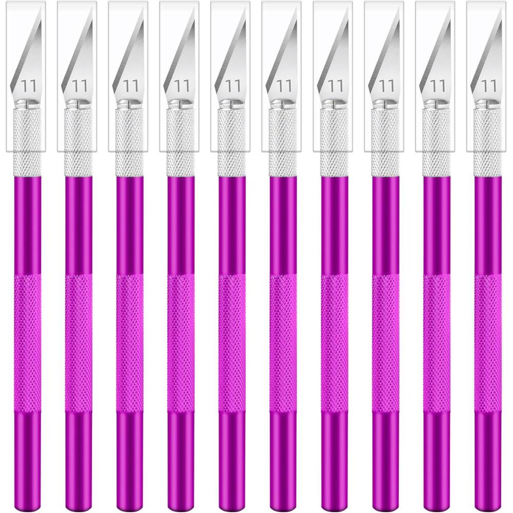 image:image24 Pack Exacto Knife Set Craft Knife Precision Hobby Knife Kit for DIY Cutting Pumpkin Carving Trimming ScrapbookingPurple