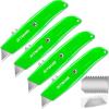 image:image4 Pack Box Cutter with Extra 10 SK5 Blades Heavy Duty Retractable Utility Knife Sharp Razor for Boxes Cartons Cardboard