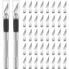 image:image42 Pack Exacto Knife Set 2 PCS Exacto Knife Hobby Knife Precision Cutter with Silicone Handle 40 PCS 2 Hobby Knife Blades Craft Knife Kit for DIY Cutting Carving