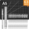 image:image63 Pack Exacto Knife Craft Knife Kit with 60 PCS Hobby Knife Replacement Blades Hobby Knife Precision Knife Exacto Knife Set for DIY Craft Scrapbooking Art Work Cutting