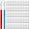 image:image72 Pack Exacto Knife Craft Knife Kit Precision Hobby Knife Exacto Knife Set 2 Handles Knifes amp 70pcs 11 Hobby Knife Blades with Storage Case for DIY Art Work Cutting Carving