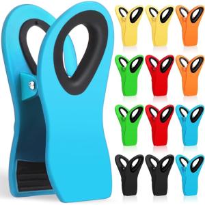 12 Pack Chip Clips Bag Clips, Magnetic Bag Clip for Food Storage Heavy Duty, Plastic Food Clip for Chips, Snack, Kitchen, Refrigerator, Garden, Sewing, Fabric, Clothes Pins(12 Pack)