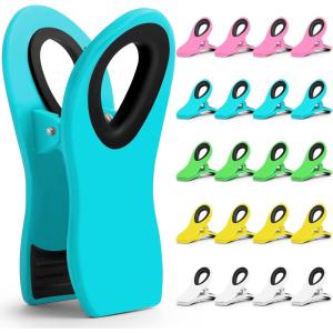 12 Pack Chip Clips Bag Clips, Magnetic Bag Clip for Food Storage Heavy Duty, Plastic Food Clip for Chips, Snack, Kitchen, Refrigerator, Garden, Sewing, Fabric, Clothes Pins(20 Pack-mr-2)