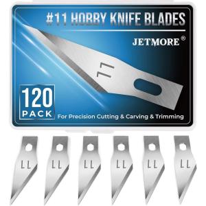 120 Pack Exacto Knife Blades 11, Craft Knife Blades Replacement, Exacto Blade 11, Hobby Knife Blade Refills for Art, Craft, Scrapbooking, Cutting, Carving(120 Pack)