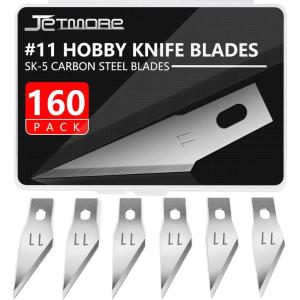 120 Pack Exacto Knife Blades 11, Craft Knife Blades Replacement, Exacto Blade 11, Hobby Knife Blade Refills for Art, Craft, Scrapbooking, Cutting, Carving(160 Pack)