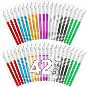 24 Pack Exacto Knife Set, Craft Knife, Precision Hobby Knife Kit for DIY Cutting, Pumpkin Carving, Trimming, Scrapbooking(Multicolor)