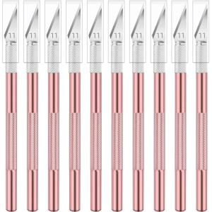 24 Pack Exacto Knife Set, Craft Knife, Precision Hobby Knife Kit for DIY Cutting, Pumpkin Carving, Trimming, Scrapbooking(Pink)