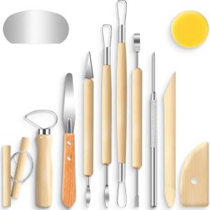 Jetmore 35 Pack Clay Tools Kit, Pottery Tools & Sculpting Tools, Polymer Modeling Clay Cutters Sculpture Set for Carving, Ceramics, Molding, DIY(12 Pack)