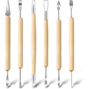 Jetmore 35 Pack Clay Tools Kit, Pottery Tools & Sculpting Tools, Polymer Modeling Clay Cutters Sculpture Set for Carving, Ceramics, Molding, DIY(6 Pack)